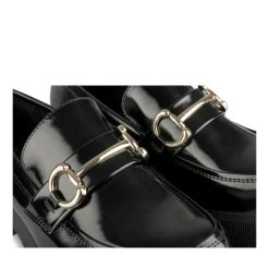 Mocassins NOIR Femme Motif Uni A Enfiler