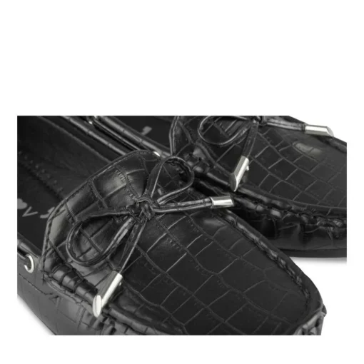 Mocassins NOIR Femme Motif Uni A Enfiler