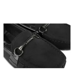 Mocassins NOIR Femme Motif Chaîne A Enfiler