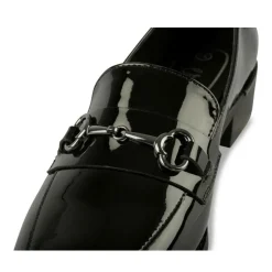 Mocassins NOIR Femme Motif Chaîne A Enfiler