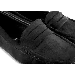 Mocassins NOIR Femme Motif Uni A Enfiler