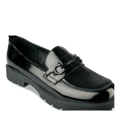 Mocassins NOIR Femme Motif Uni A Enfiler