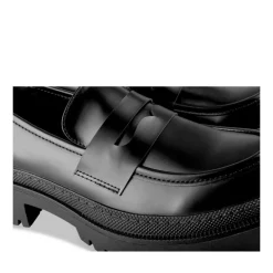 Mocassins NOIR Femme Motif Uni A Enfiler