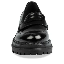 Mocassins NOIR Femme Motif Vernis A Enfiler