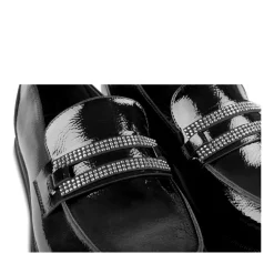 Mocassins NOIR Femme Motif Clouté A Enfiler