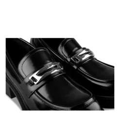 Mocassins NOIR Femme Motif Uni A Enfiler