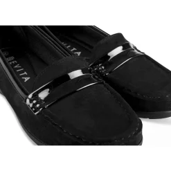 Mocassins NOIR Femme Motif Uni A Enfiler