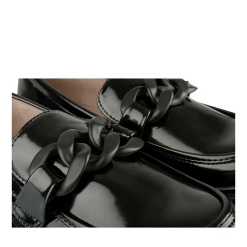 Mocassins NOIR Femme Motif Uni A Enfiler