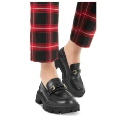 Mocassins NOIR Femme Motif Uni A Enfiler