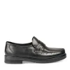 Mocassins NOIR Homme CUIR Motif Uni A Enfiler
