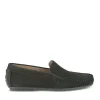 Mocassins NOIR Homme CUIR Motif Uni A Enfiler