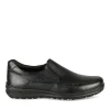 Mocassins NOIR Homme CUIR Motif Uni A Enfiler