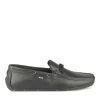 Mocassins NOIR Homme CUIR Motif Uni Lacets