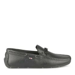 Mocassins NOIR Homme CUIR Motif Uni Lacets