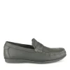 Mocassins NOIR Homme CUIR Motif Uni A Enfiler