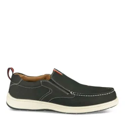Mocassins NOIR Homme CUIR Motif Uni A Enfiler