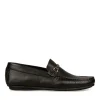 Mocassins NOIR Homme CUIR Motif Uni A Enfiler