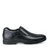 Mocassins NOIR Homme CUIR Motif Uni A Enfiler