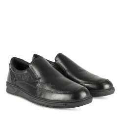 Mocassins NOIR Homme CUIR Motif Uni Scratch