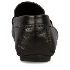 Mocassins NOIR Homme CUIR Motif Uni A Enfiler