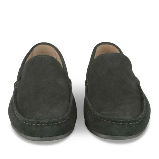 Mocassins NOIR Homme CUIR Motif Uni A Enfiler