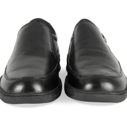 Mocassins NOIR Homme CUIR Motif Uni Scratch