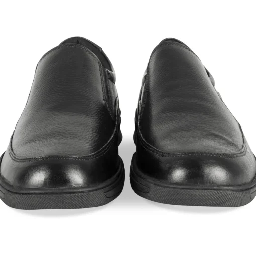 Mocassins NOIR Homme CUIR Motif Uni Scratch