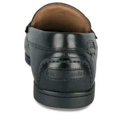 Mocassins NOIR Homme CUIR Motif Uni A Enfiler