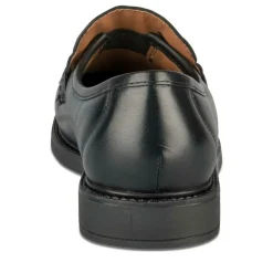 Mocassins NOIR Homme CUIR Motif Uni A Enfiler