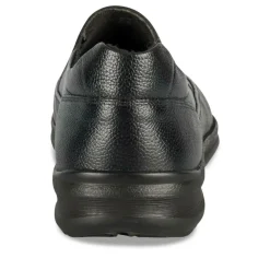 Mocassins NOIR Homme CUIR Motif Uni A Enfiler