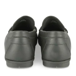 Mocassins NOIR Homme CUIR Motif Uni A Enfiler