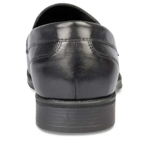 Mocassins NOIR Homme CUIR Motif Uni A Enfiler