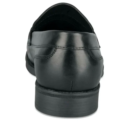 Mocassins NOIR Homme CUIR Motif Uni A Enfiler