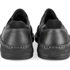 Mocassins NOIR Homme CUIR Motif Uni Elastique