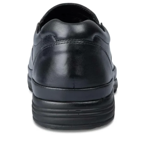 Mocassins NOIR Homme CUIR Motif Uni A Enfiler