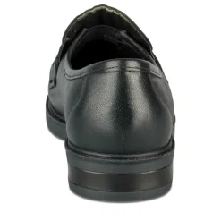 Mocassins NOIR Homme CUIR Motif Uni A Enfiler