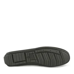 Mocassins NOIR Homme CUIR Motif Uni A Enfiler