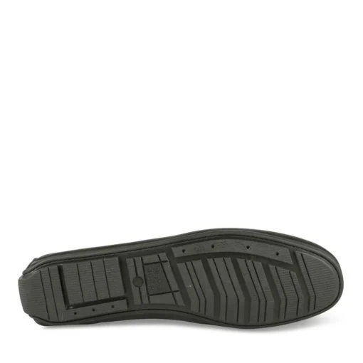 Mocassins NOIR Homme CUIR Motif Uni A Enfiler