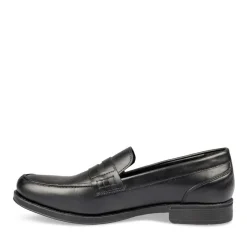 Mocassins NOIR Homme CUIR Motif Uni A Enfiler