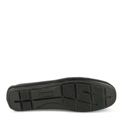 Mocassins NOIR Homme CUIR Motif Uni A Enfiler