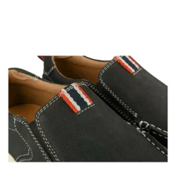 Mocassins NOIR Homme CUIR Motif Uni A Enfiler