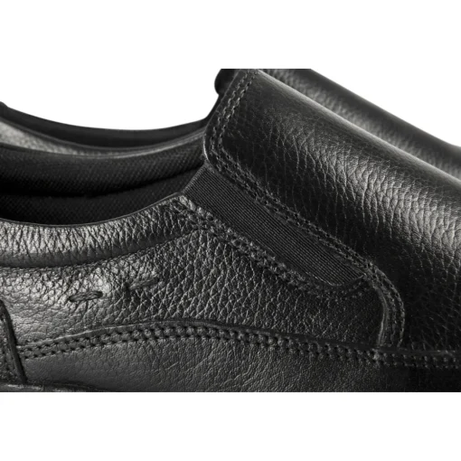 Mocassins NOIR Homme CUIR Motif Uni Scratch