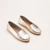 Mocassins OR Femme CUIR Motif Uni A Enfiler