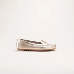 Mocassins OR Femme CUIR Motif Uni A Enfiler