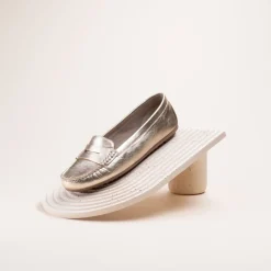Mocassins OR Femme CUIR Motif Uni A Enfiler