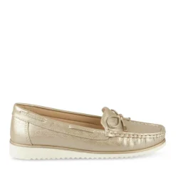 Mocassins OR Femme Motif Animal A Enfiler