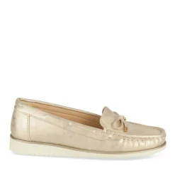 Mocassins OR Femme Motif Paillettes A Enfiler