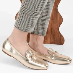 Mocassins OR Femme Motif Uni A Enfiler