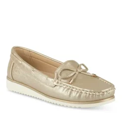 Mocassins OR Femme Motif Animal A Enfiler
