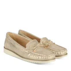 Mocassins OR Femme Motif Paillettes A Enfiler